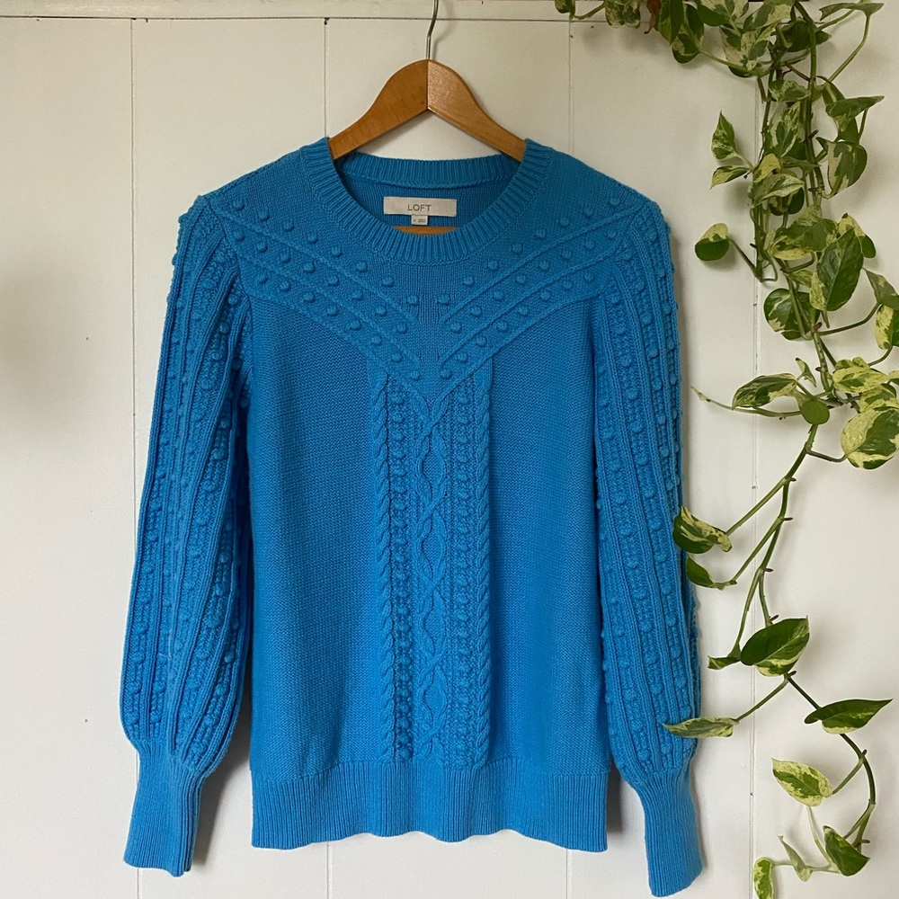 LOFT popcorn knit sweater